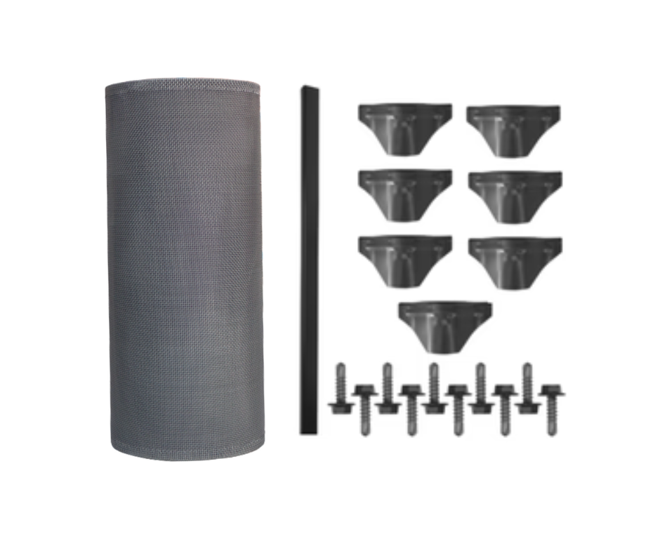 2mm Aluminium Corrugated - Box Gutter Guard Kit (500mm)