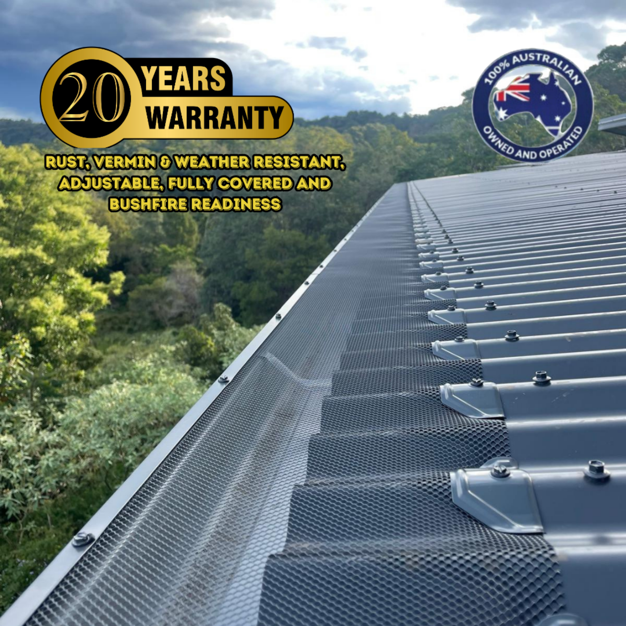 50M - 4mm Corrugated - Gutter Guard Kit ($9.75 per metre)